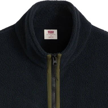 LEVI'S REDWOOD HALF ZIP SWEATSHIRT JET BLACK