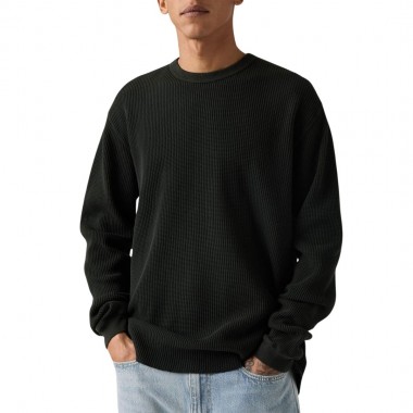 LEVI'S RT LS RLX THERMAL TEE MINERAL BLACK