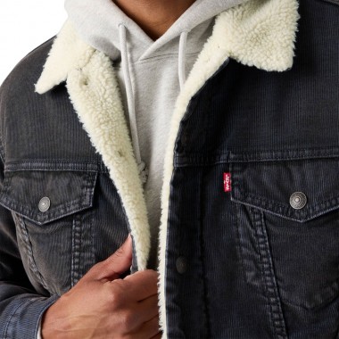 LEVI'S TYPE 3 SHERPA TRUCKER JACKET WORN-IN CORD DLFT STEELHEAD