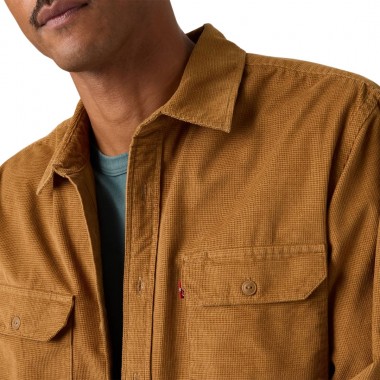 LEVI'S JACKSON WORKER CORDUROY LS SHIRT FOXTROT BROWN