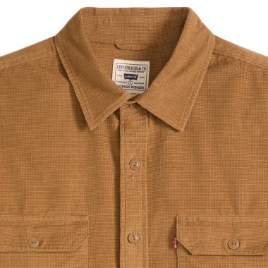 LEVI'S JACKSON WORKER CORDUROY LS SHIRT FOXTROT BROWN