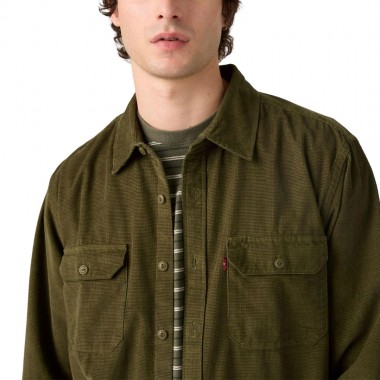 LEVI'S JACKSON WORKER CORDUROY LS SHIRT OLIVE NIGHT