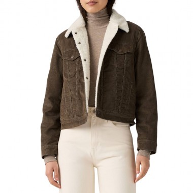 LEVI'S ORIGINAL W SHERPA TRUCKER JACKET CANTEEN