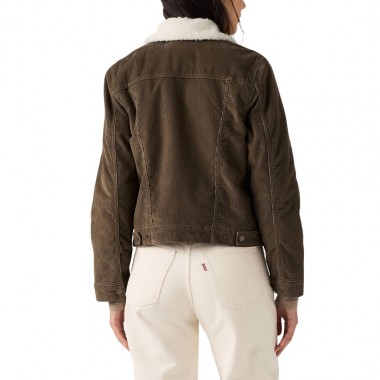 LEVI'S ORIGINAL W SHERPA TRUCKER JACKET CANTEEN