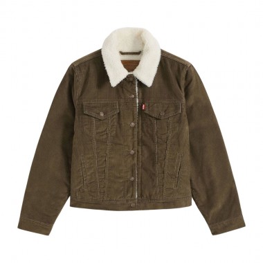 LEVI'S ORIGINAL W SHERPA TRUCKER JACKET CANTEEN