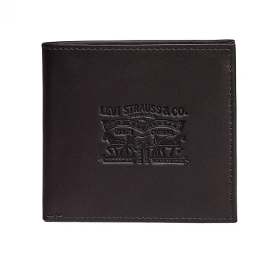 LEVI'S VINTAGE TWO HORSE BIFOLD COIN WALLET BROWN