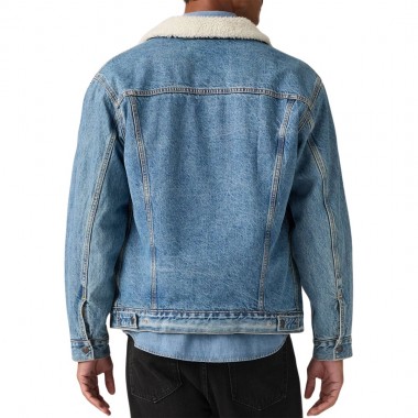 LEVI'S RELAXED FIT SHERPA TRUCKER JACKET WASHED AWAY