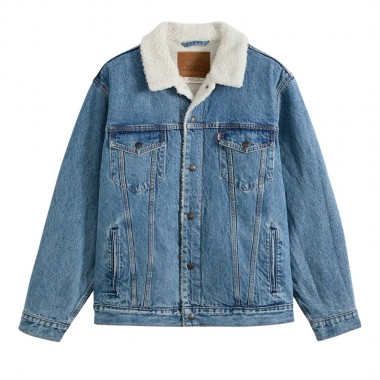 LEVI'S RELAXED FIT SHERPA TRUCKER JACKET WASHED AWAY