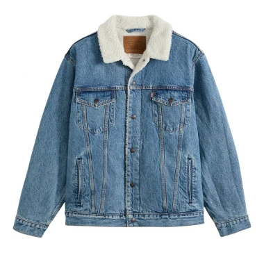 LEVI'S RELAXED FIT SHERPA TRUCKER JACKET WASHED AWAY