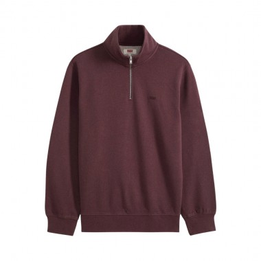 LEVI'S ORIGINAL HM 1/4 ZIP SWEATER WINETASTING