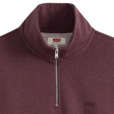 LEVI'S ORIGINAL HM 1/4 ZIP SWEATER WINETASTING