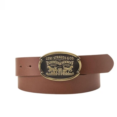 LEVI'S BILLY PLAQUE BELT TOFFEE