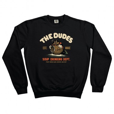 THE DUDES SOUP DRINKING SWEATSHIRT BLACK