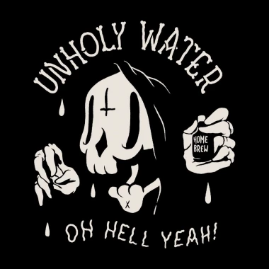 THE DUDES UNHOLY WATER T-SHIRT BLACK