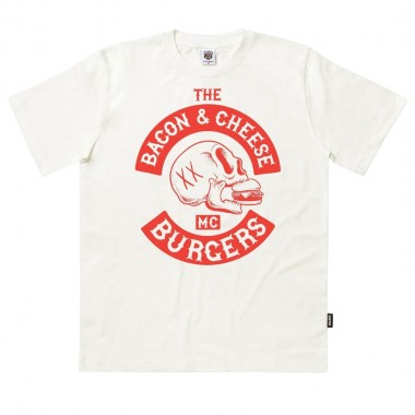 THE DUDES BACON & CHEESE RED T-SHIRT OFF-WHITE