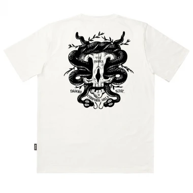THE DUDES SKULL & SNAKES T-SHIRT OFF-WHITE