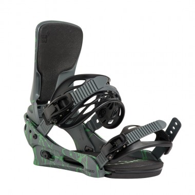 BURTON CARTEL RE:FLEX SNOWBOARD BINDINGS GRAY/GREEN VOLTAGE