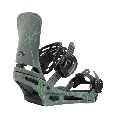 BURTON CARTEL RE:FLEX SNOWBOARD BINDINGS GRAY/GREEN VOLTAGE