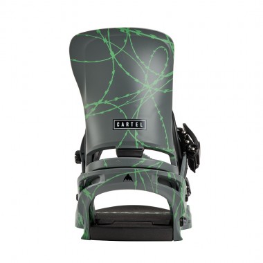 BURTON CARTEL RE:FLEX SNOWBOARD BINDINGS GRAY/GREEN VOLTAGE