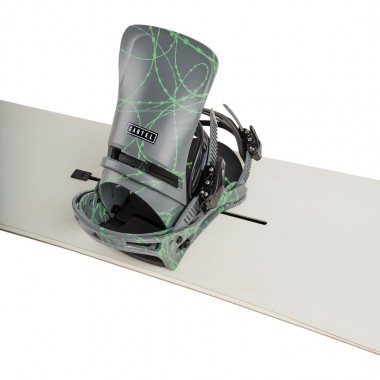 BURTON CARTEL RE:FLEX SNOWBOARD BINDINGS GRAY/GREEN VOLTAGE