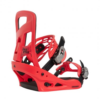 BURTON FREESTYLE RE:FLEX SNOWBOARD BINDINGS GERANIUM RED