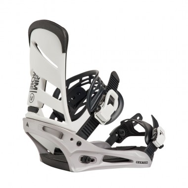 BURTON MISSION RE:FLEX SNOWBOARD BINDINGS WHITE/SILVER
