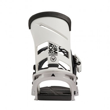 BURTON MISSION RE:FLEX SNOWBOARD BINDINGS WHITE/SILVER