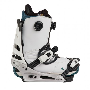BURTON MISSION RE:FLEX SNOWBOARD BINDINGS WHITE/SILVER