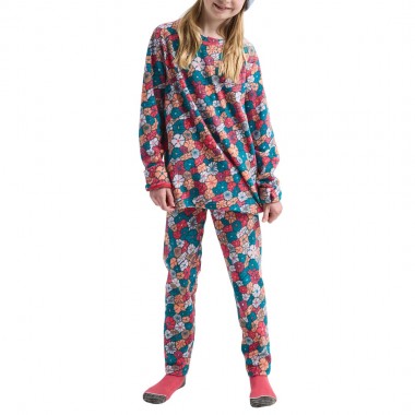 BURTON KIDS FLEECE BASE LAYER SET POP FLORAL