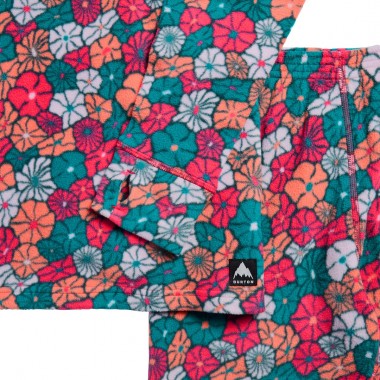 BURTON KIDS FLEECE BASE LAYER SET POP FLORAL
