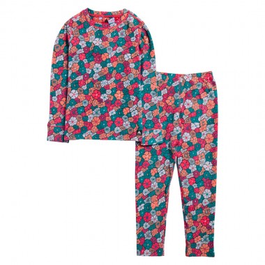 BURTON KIDS FLEECE BASE LAYER SET POP FLORAL