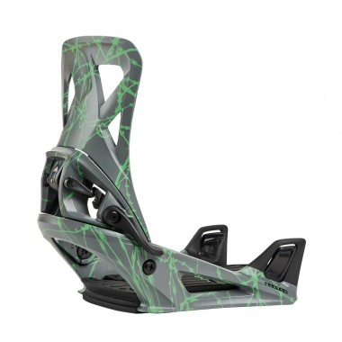 BURTON STEP ON RE:FLEX SNOWBOARD BINDINGS GRAY/GREEN VOLTAGE