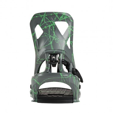 BURTON STEP ON RE:FLEX SNOWBOARD BINDINGS GRAY/GREEN VOLTAGE