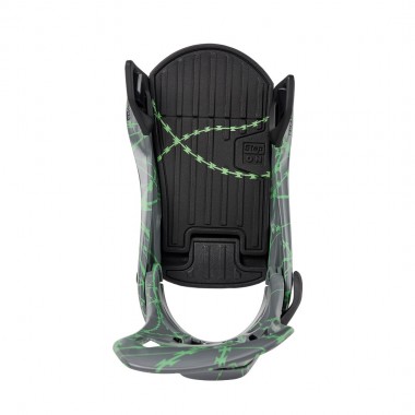 BURTON STEP ON RE:FLEX SNOWBOARD BINDINGS GRAY/GREEN VOLTAGE