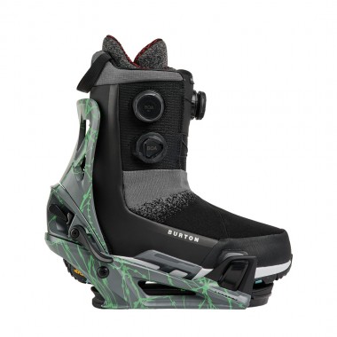 BURTON STEP ON RE:FLEX SNOWBOARD BINDINGS GRAY/GREEN VOLTAGE