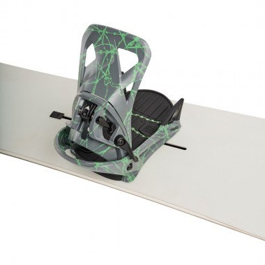 BURTON STEP ON RE:FLEX SNOWBOARD BINDINGS GRAY/GREEN VOLTAGE