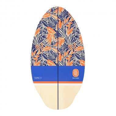 SKIM ONE TROPIKZ WOODEN SKIMBOARD 37 ROYAL/ORANGE
