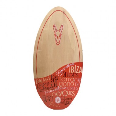 SKIM ONE MEDITERRANEE SPAIN WOODEN SKIMBOARD 41 ORANGE/BLACK
