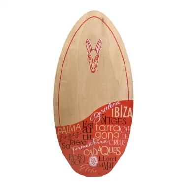 SKIM ONE MEDITERRANEE SPAIN WOODEN SKIMBOARD 41 ORANGE/BLACK