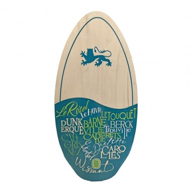 SKIM ONE NORMANDY WOODEN SKIMBOARD 41 TEAL/GREEN