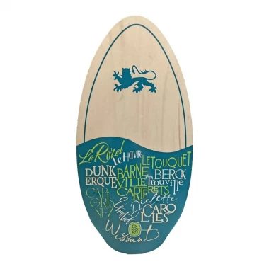 SKIM ONE NORMANDY WOODEN SKIMBOARD 41 TEAL/GREEN