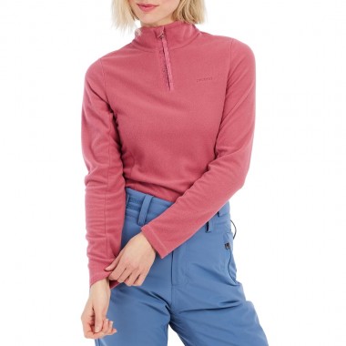 PROTEST MUTEZ W 1/4 ZIP FLEECE ROSE DUST