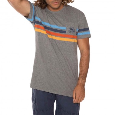 PROTEST ALMONDO T-SHIRT DARK GREY MELEE
