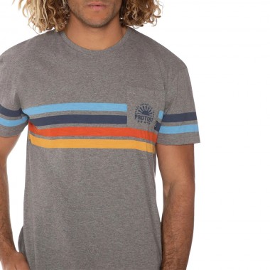 PROTEST ALMONDO T-SHIRT DARK GREY MELEE