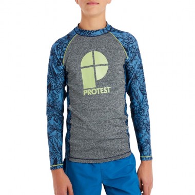 PROTEST PRTADMIT JR RASHGUARD LONG SLEEVE RIVER BLUE