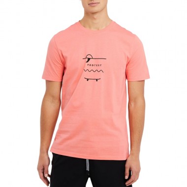 PROTEST PRTAHAIRD T-SHIRT SHELLPEACH