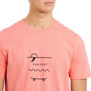 PROTEST PRTAHAIRD T-SHIRT SHELLPEACH