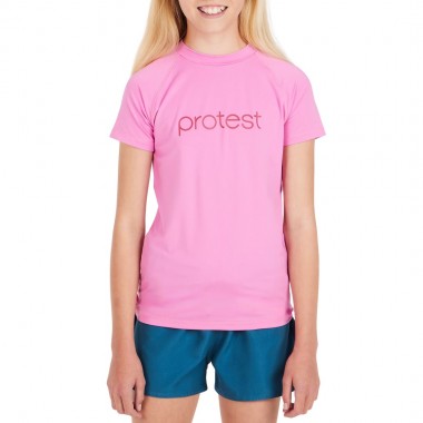 PROTEST PRTSENNA JR RASHGUARD SHORT SLEEVE TAFFY PINK
