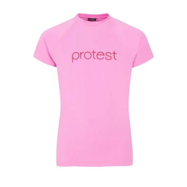 PROTEST PRTSENNA JR RASHGUARD SHORT SLEEVE TAFFY PINK