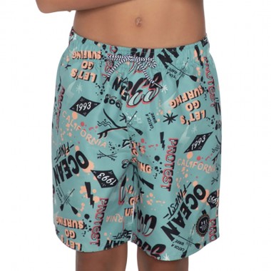 PROTEST PRTYANSEN JR BEACHSHORT ARCTICGREEN